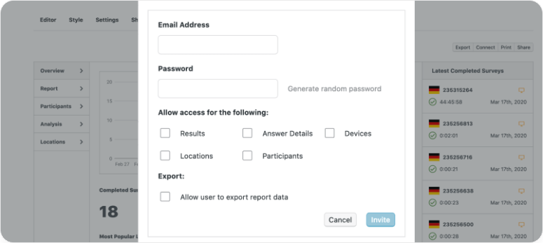 share results of crowdsignal survey