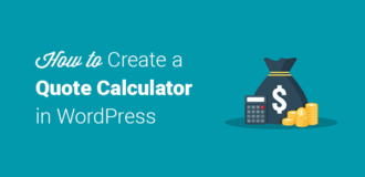 how to create a quote calculator in wordpress