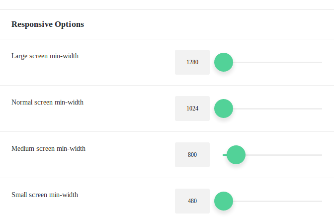 Ronneby responsive options