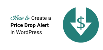 How to create a price drop alert in WordPress