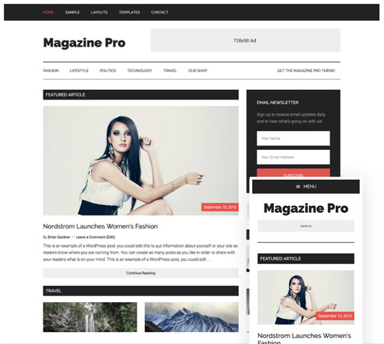 studiopress magazine pro theme review