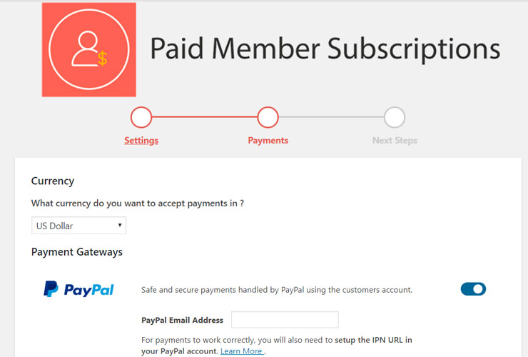 paid member subscriptions review payment