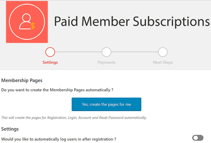 paid member subscriptions review settings