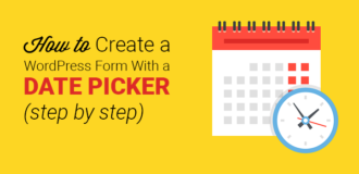 how to create a wordpress form with a date picker