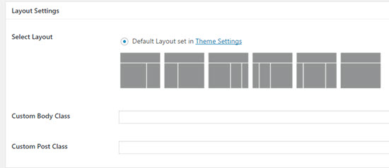 agency pro- layout settings