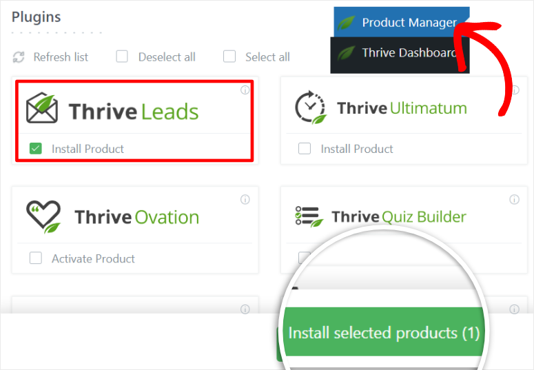 install thrive leads