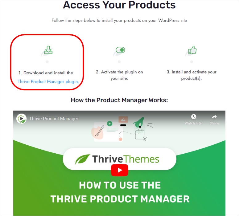 thrive themes download thrive product manager