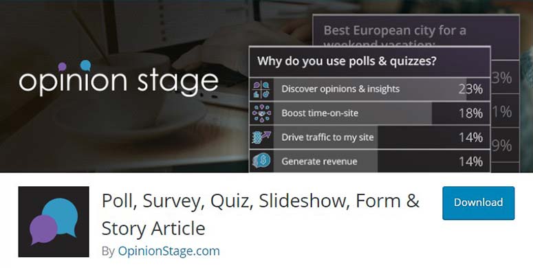 OpinionStage Poll Survey Quiz