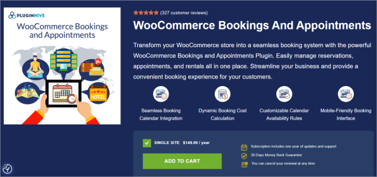 woocommerce booking and appointments