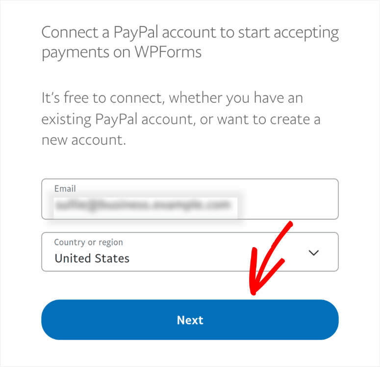 wpforms paypal connection popup