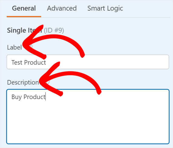 wpforms single item settings