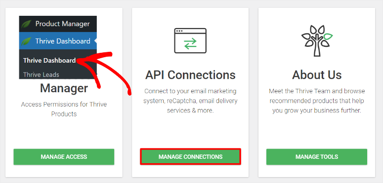 thrive suite api connections