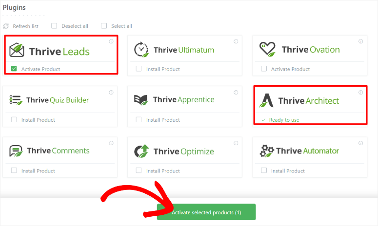 thrive suite install tools