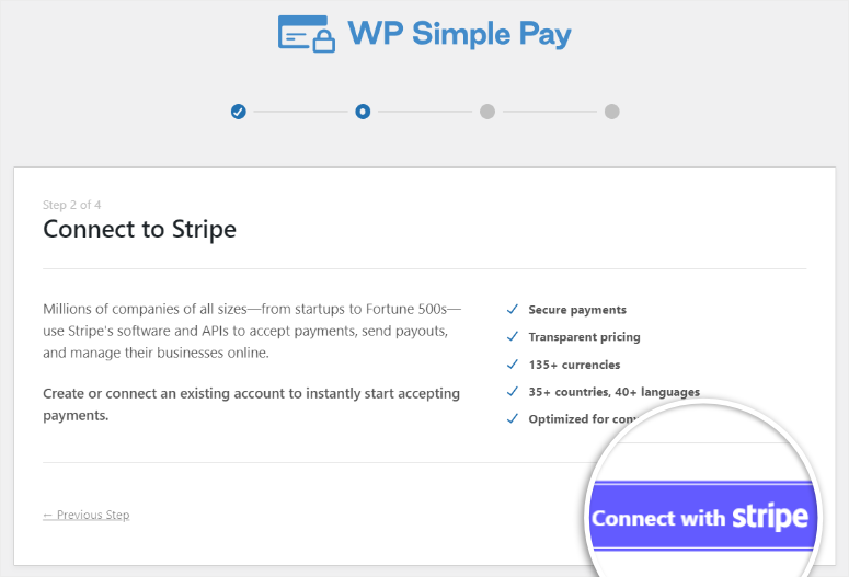 wp simple pay connect to stripe