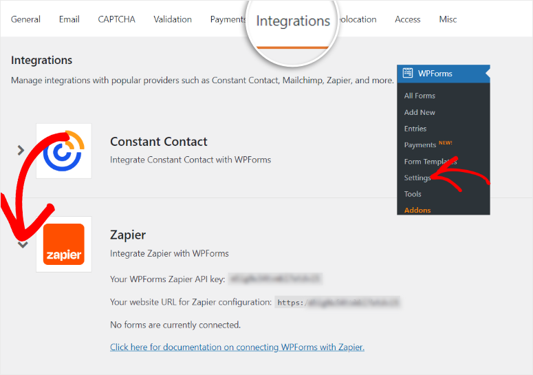 wpforms zapier integration