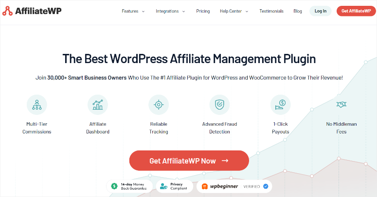 affiliatewp homepage