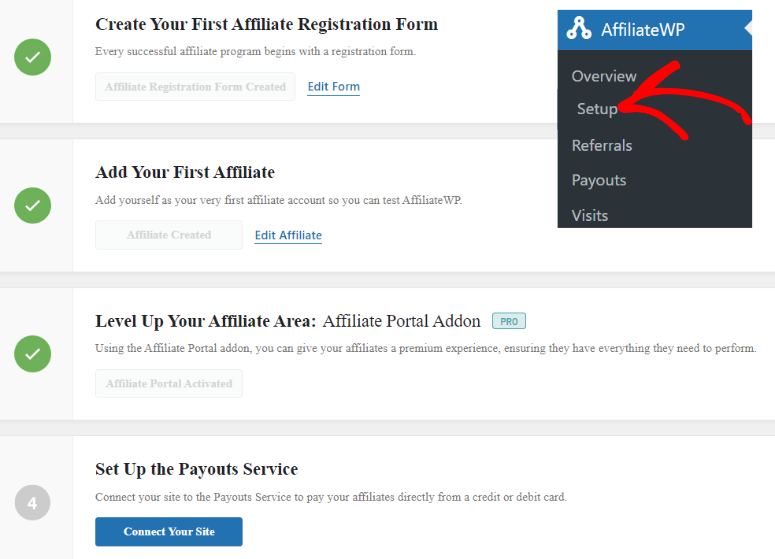 affiliatewp setup