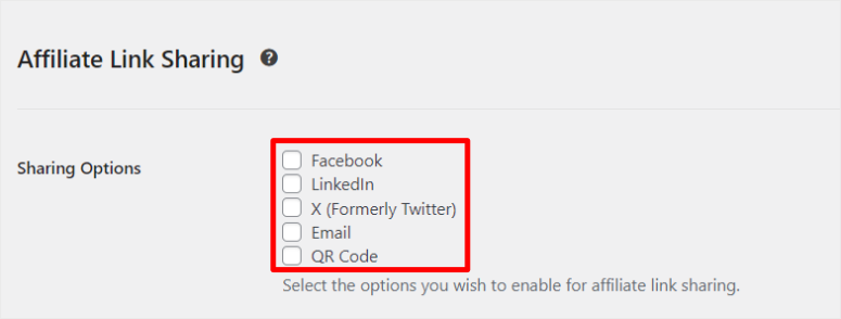 affiliatewp sharing options
