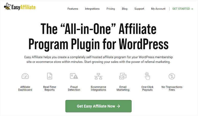 simple affiliate homepage