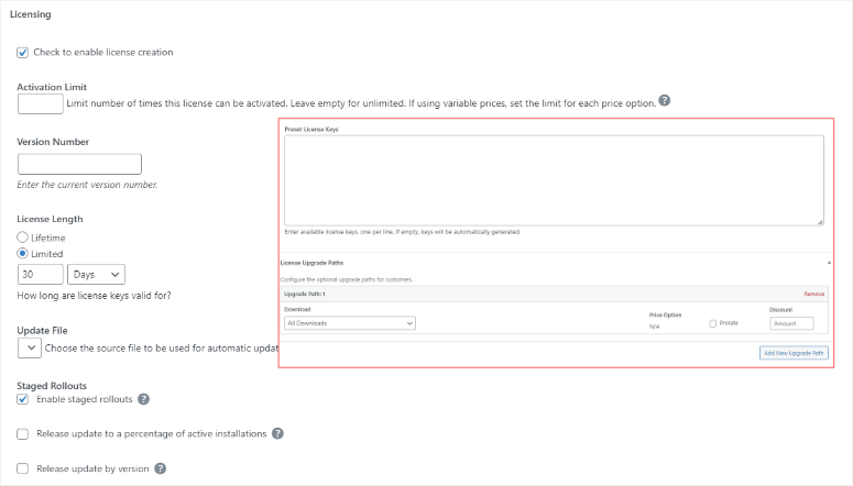 edd licensing setup