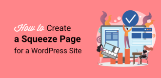 how to create a squeeze page for a wordpress site