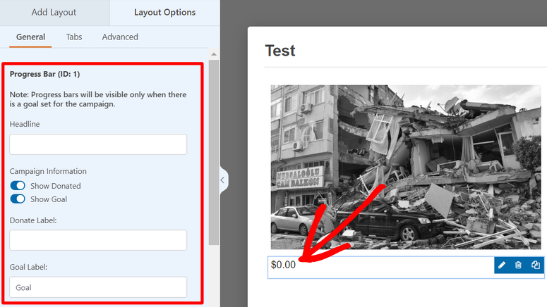 charitable progress bar customization