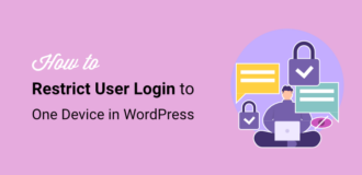 how to restrict user login to one device in wordpress