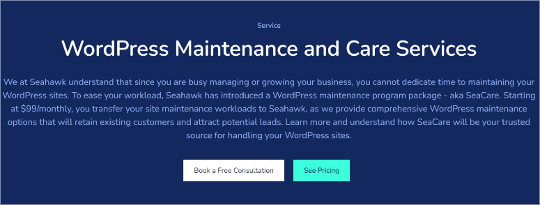 seahawk media maintenance and care