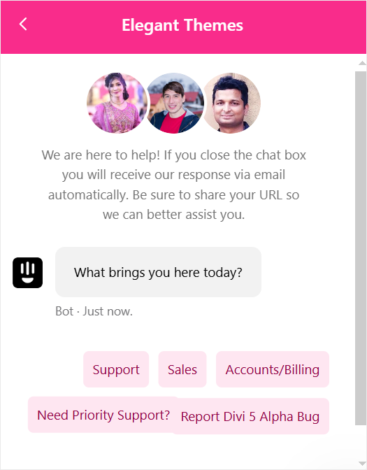 divi chat widget