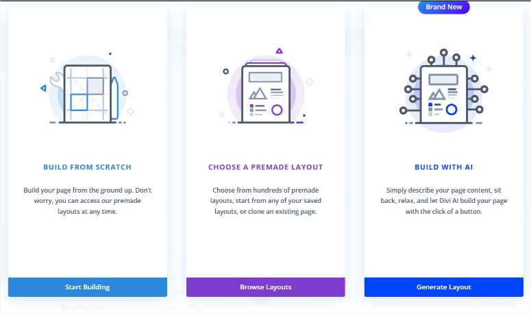 divi choose how to build page